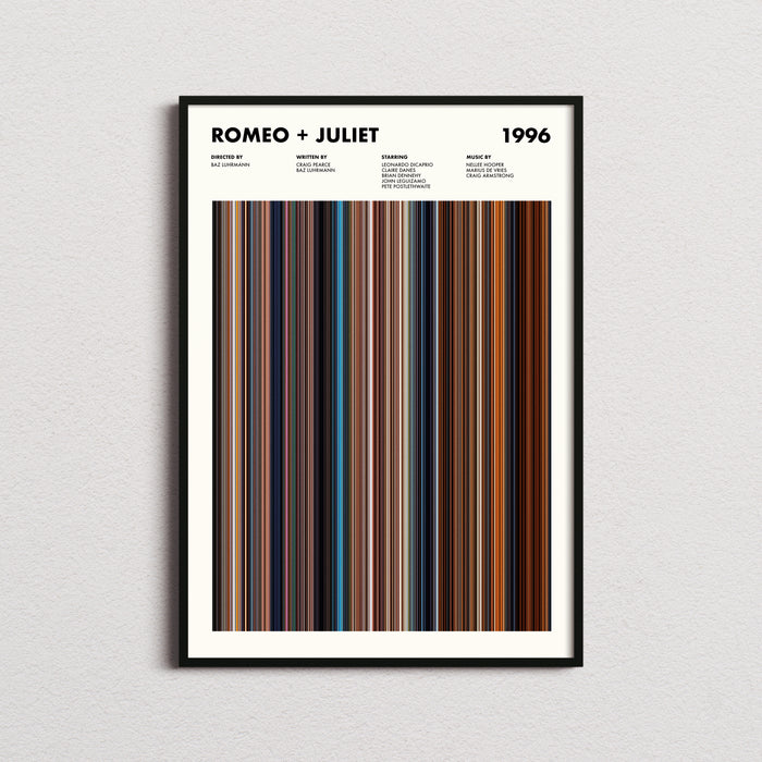 Romeo + Juliet Movie Barcode Poster