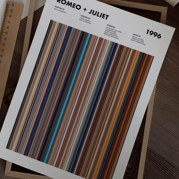 Romeo + Juliet Movie Barcode Poster