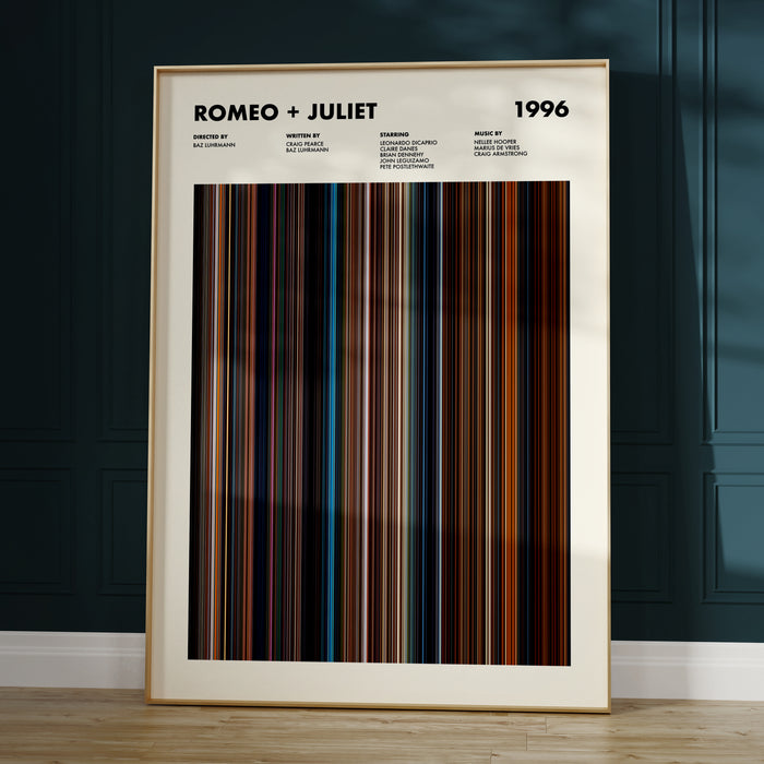 Romeo + Juliet Movie Barcode Poster