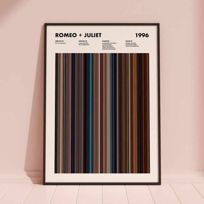 Romeo + Juliet Movie Barcode Poster