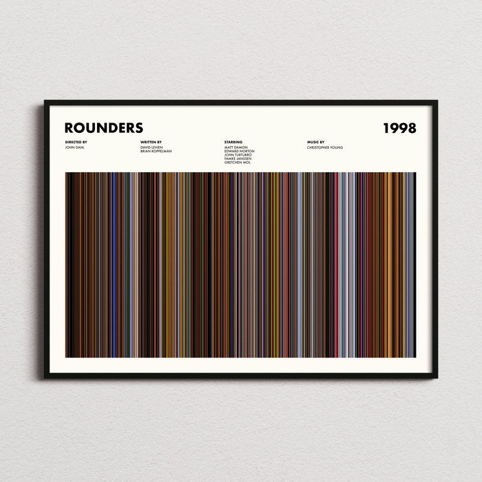 Rounders Movie Barcode Poster