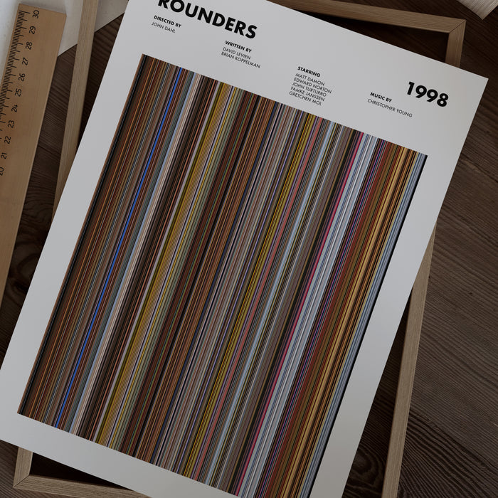 Rounders Movie Barcode Poster