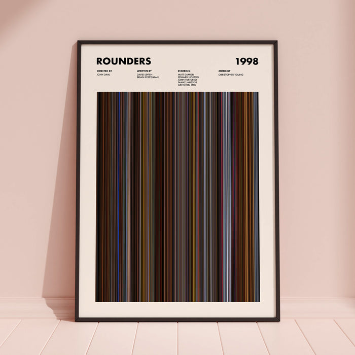 Rounders Movie Barcode Poster