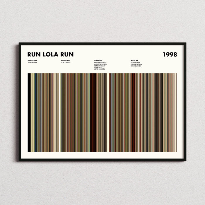 Run Lola Run Movie Barcode Movie Barcode Poster