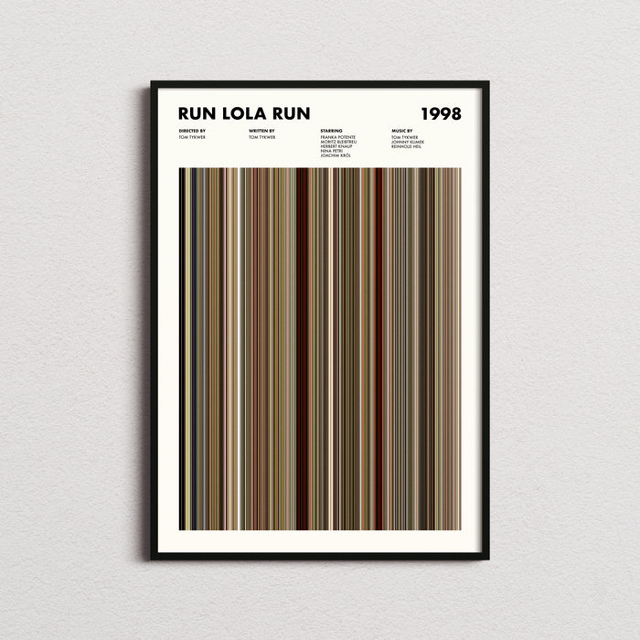 Run Lola Run Movie Barcode Movie Barcode Poster