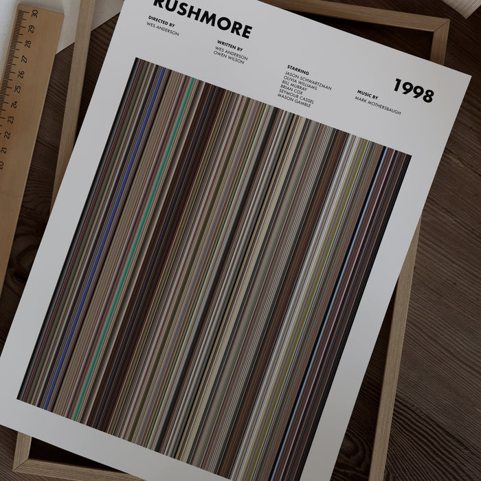 Rushmore Movie Barcode Poster