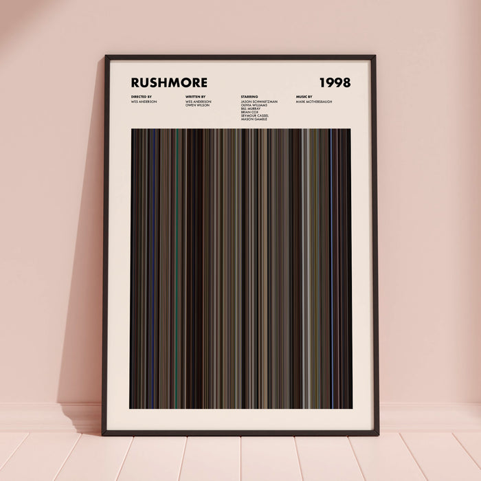 Rushmore Movie Barcode Poster