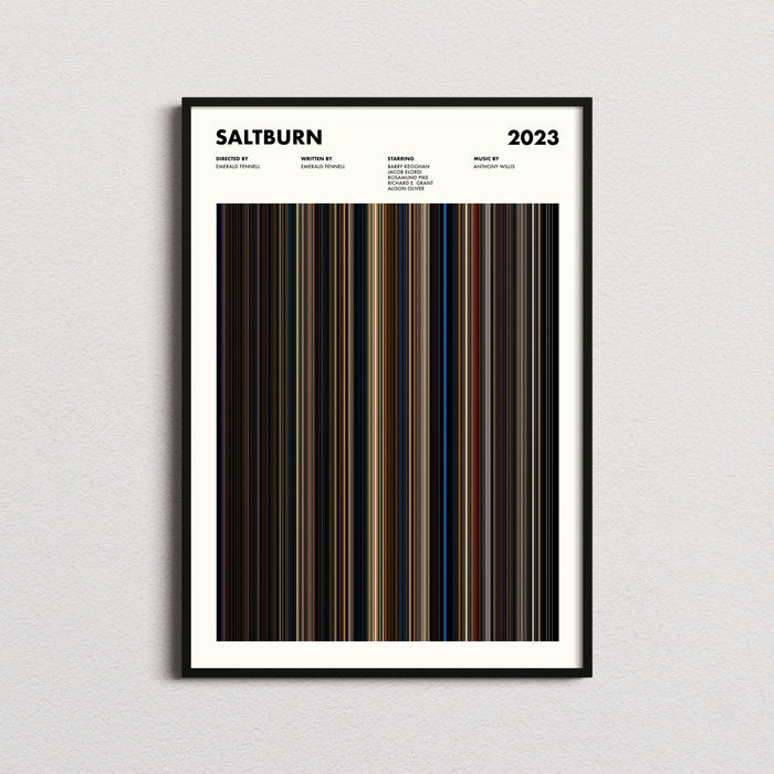 Saltburn Movie Barcode Poster