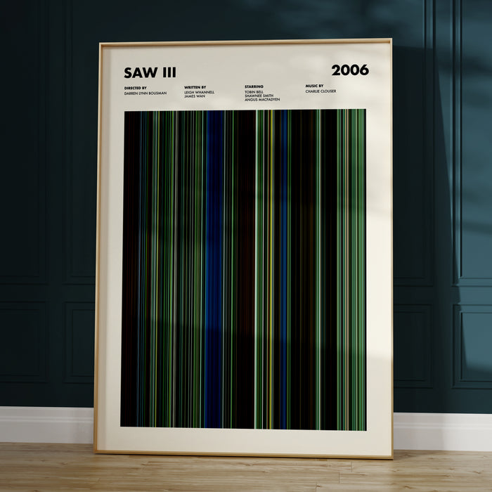 Saw III Movie Barcode Poster