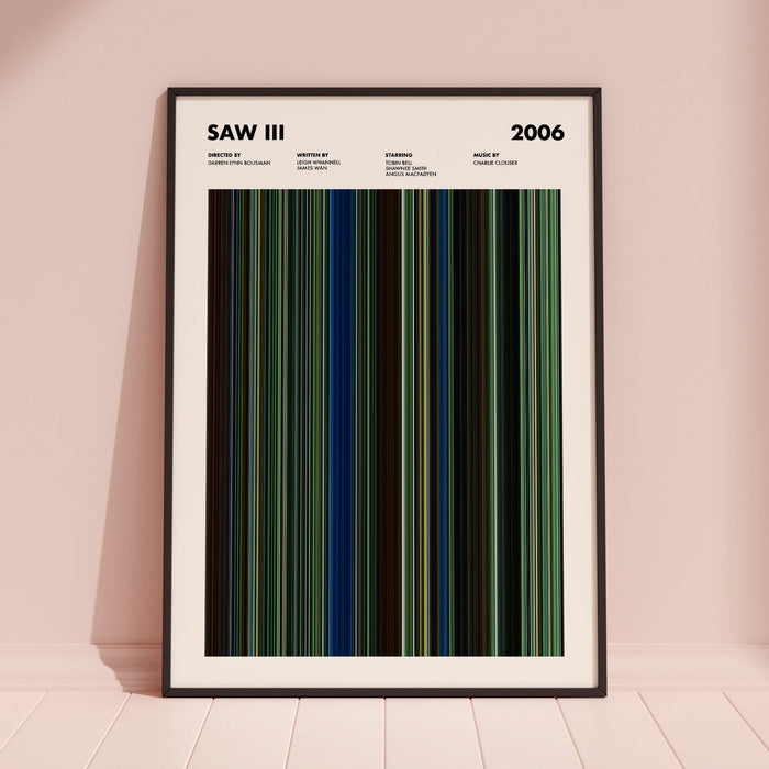 Saw III Movie Barcode Poster