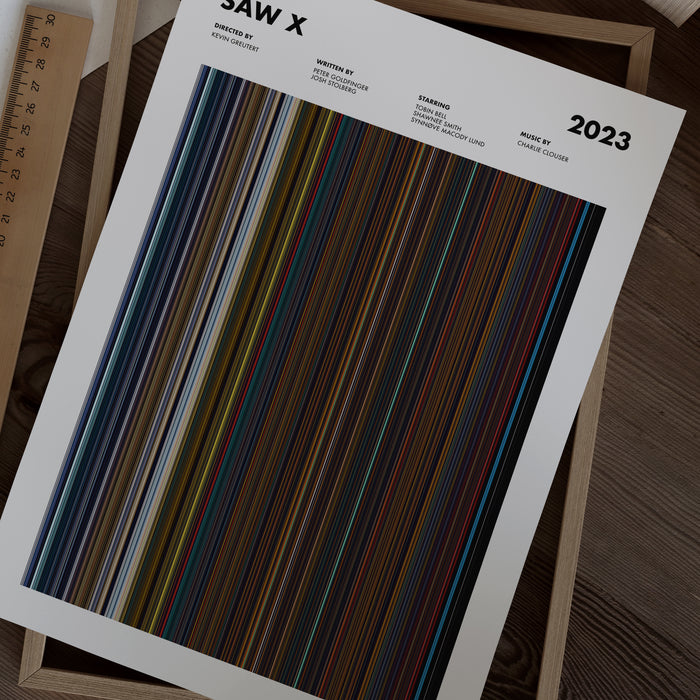 Saw X Movie Barcode Poster