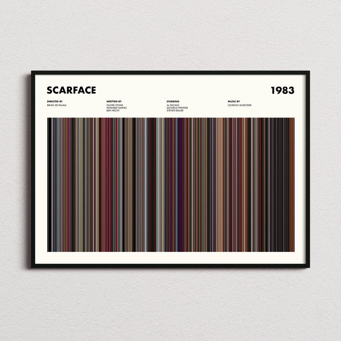 Scarface Movie Barcode Poster