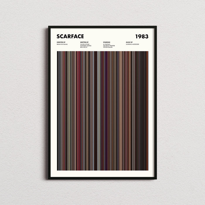 Scarface Movie Barcode Poster