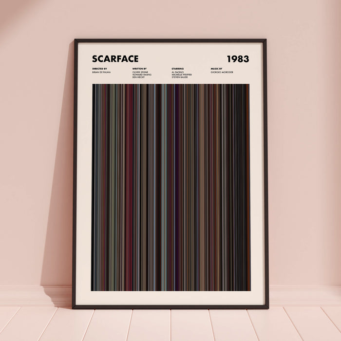 Scarface Movie Barcode Poster