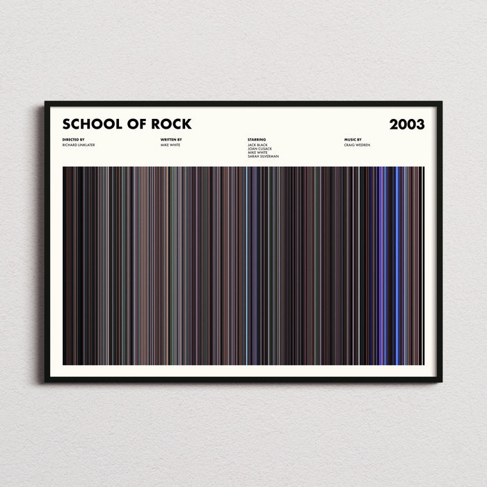 School of Rock Movie Barcode Poster