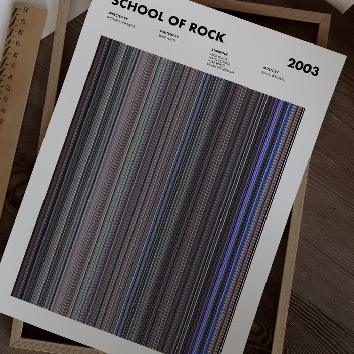 School of Rock Movie Barcode Poster