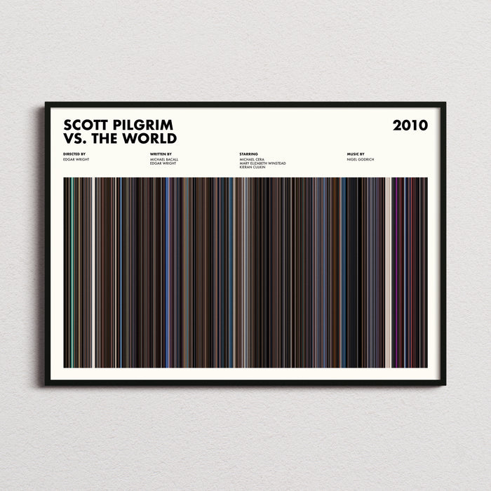 Scott Pilgrim vs The World Movie Barcode Poster