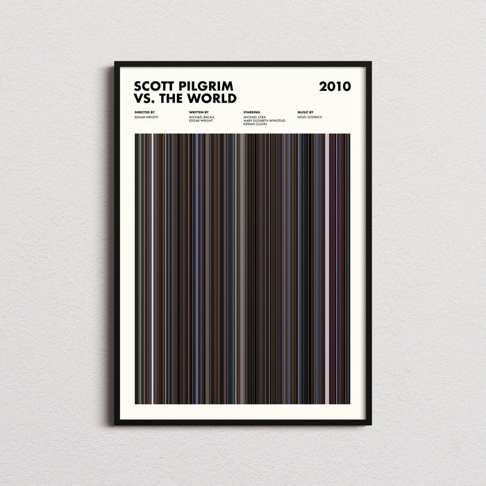 Scott Pilgrim vs The World Movie Barcode Poster