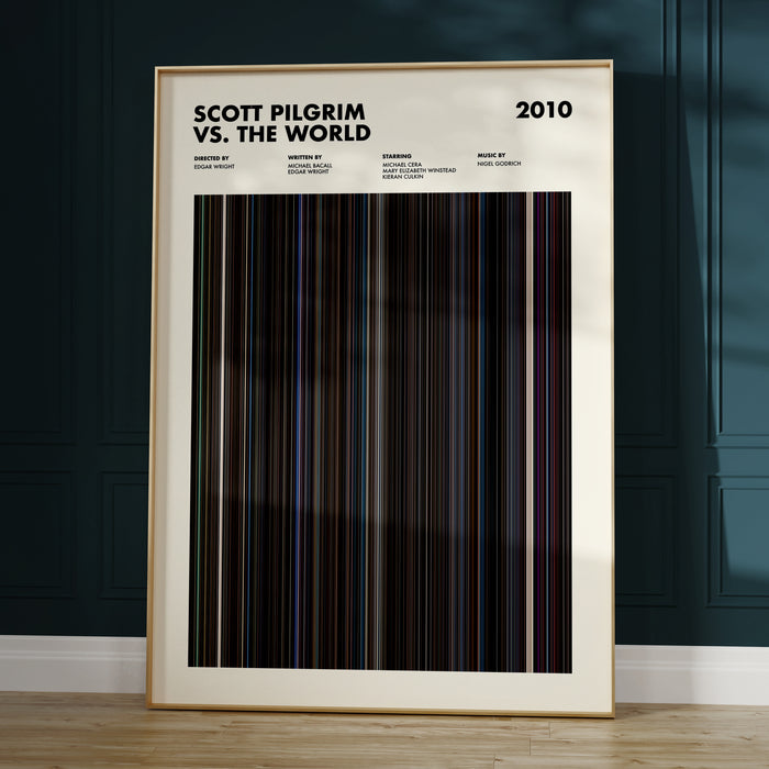 Scott Pilgrim vs The World Movie Barcode Poster