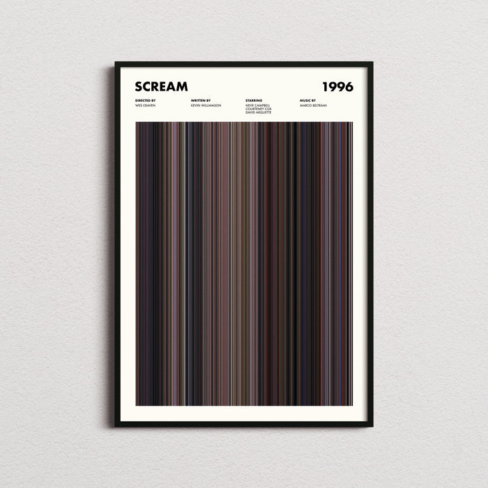 Scream Movie Barcode Poster