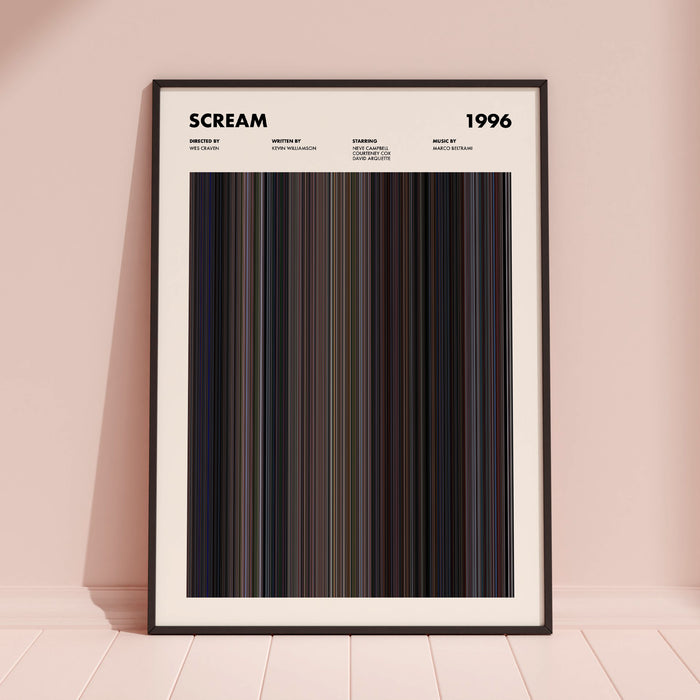 Scream Movie Barcode Poster