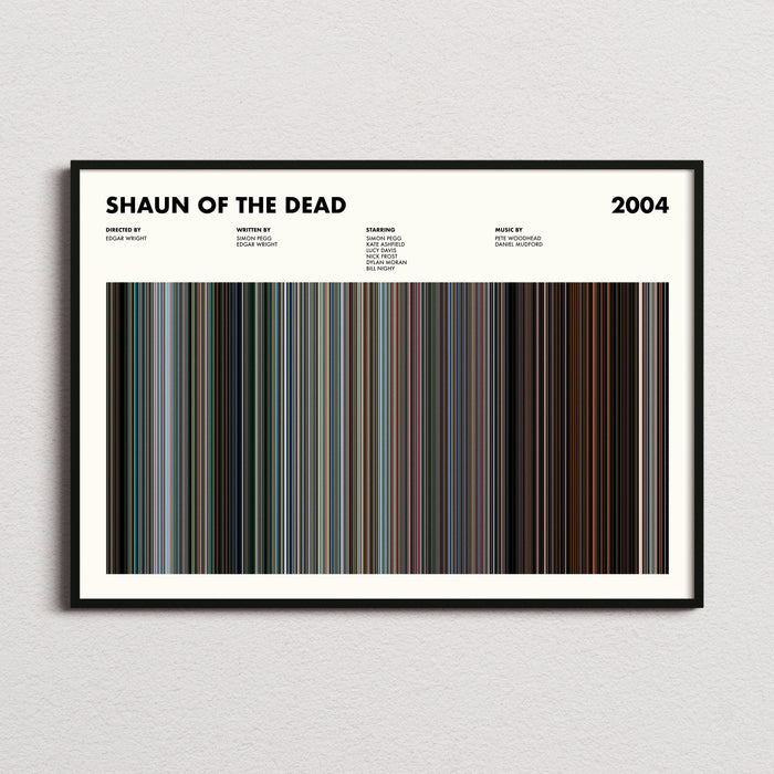 Shaun of the Dead Movie Barcode Poster