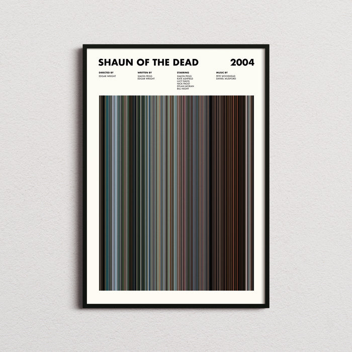 Shaun of the Dead Movie Barcode Poster