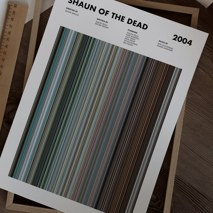 Shaun of the Dead Movie Barcode Poster