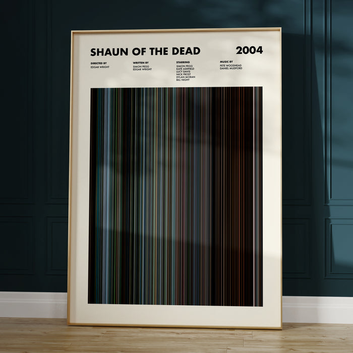 Shaun of the Dead Movie Barcode Poster