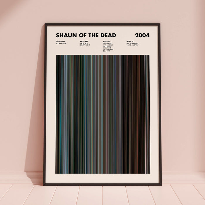 Shaun of the Dead Movie Barcode Poster