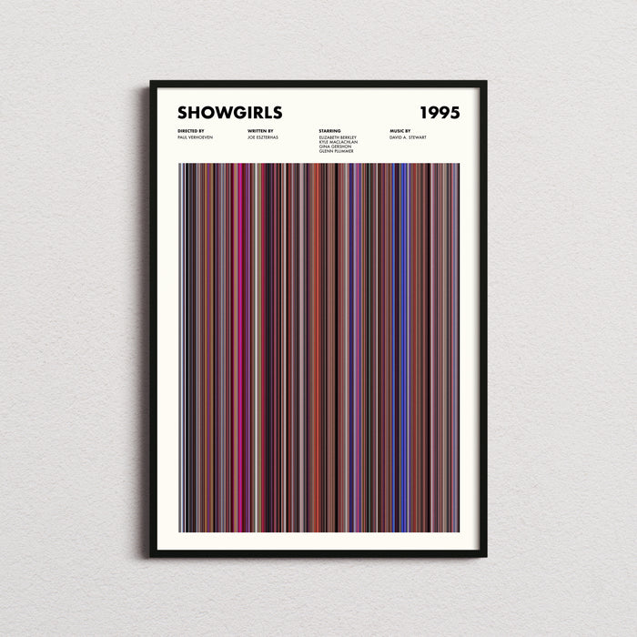 Showgirls Movie Barcode Poster