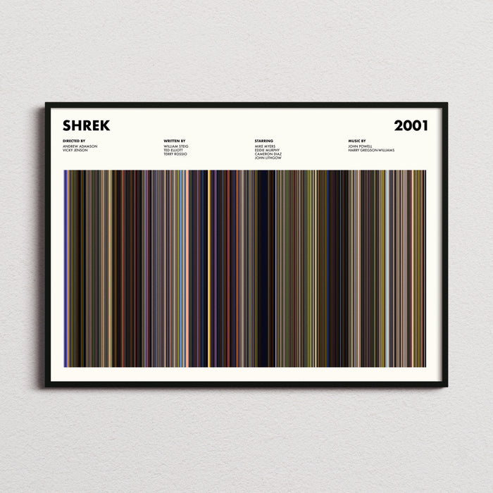 Shrek Movie Barcode Poster