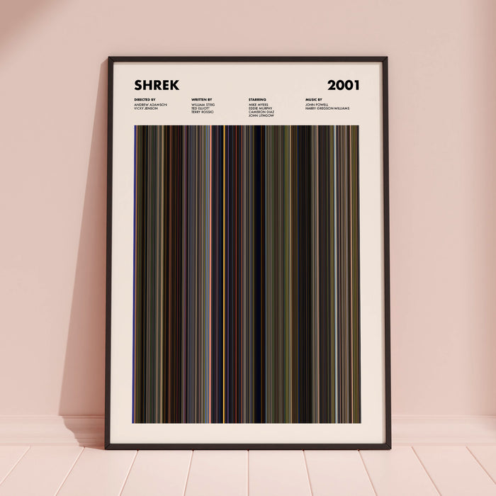 Shrek Movie Barcode Poster