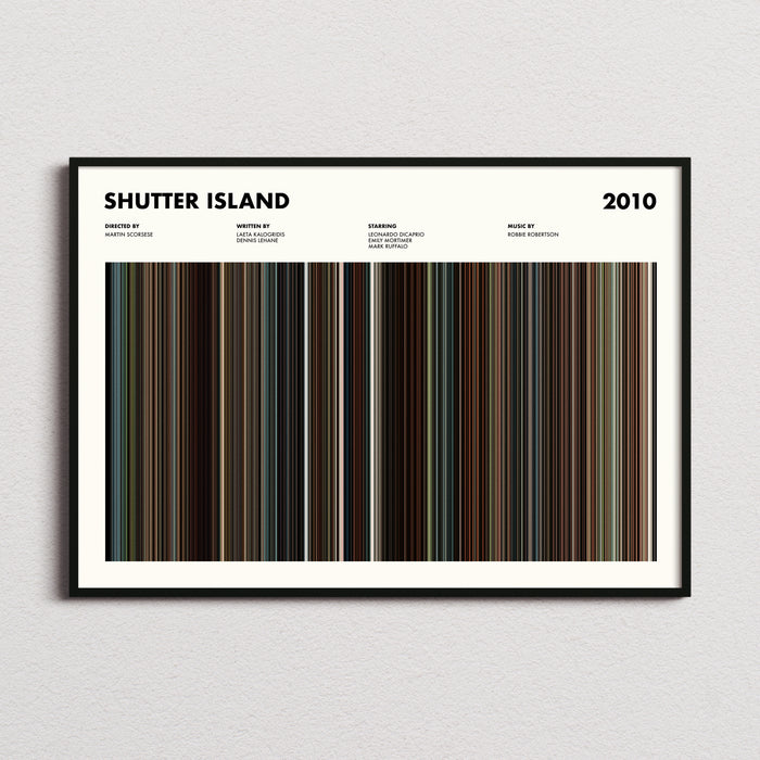 Shutter Island Movie Barcode Poster