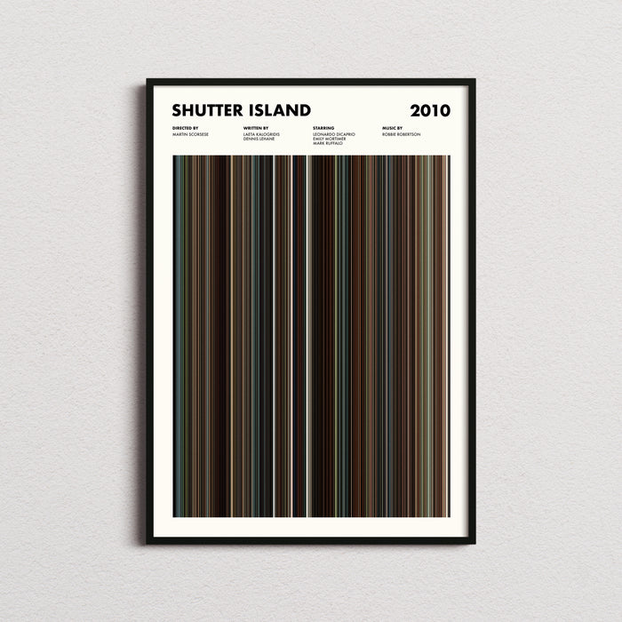 Shutter Island Movie Barcode Poster
