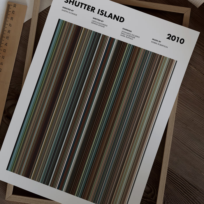 Shutter Island Movie Barcode Poster