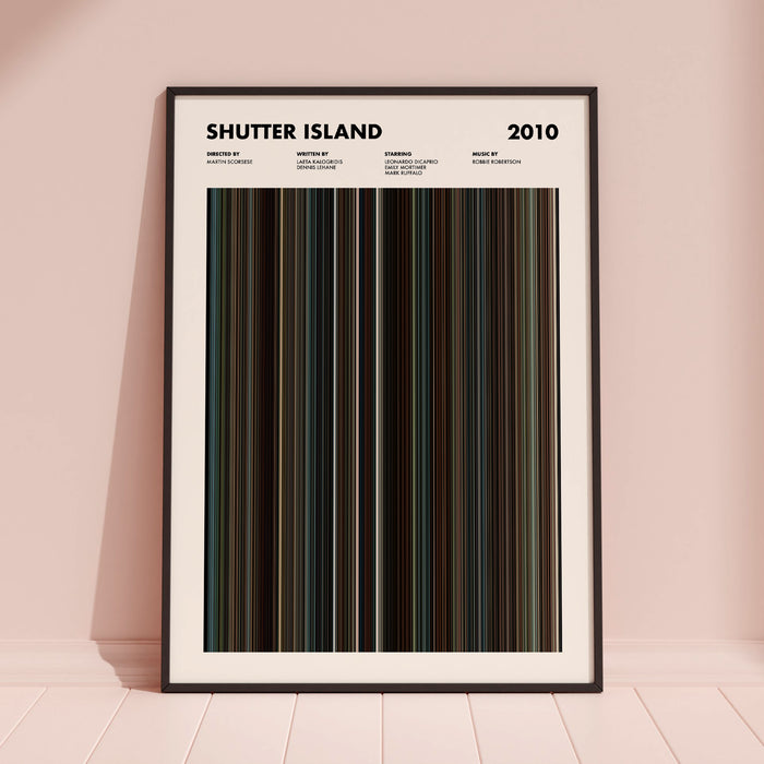 Shutter Island Movie Barcode Poster