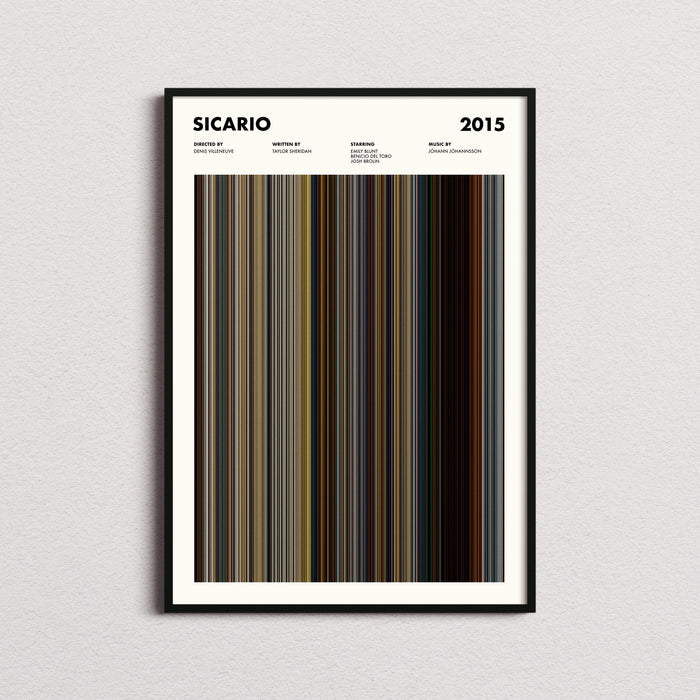 Sicario Movie Barcode Poster