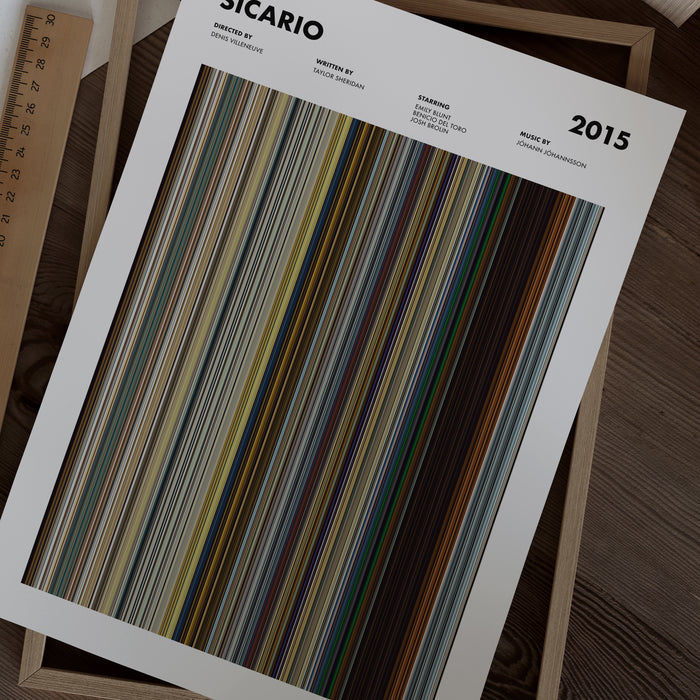 Sicario Movie Barcode Poster