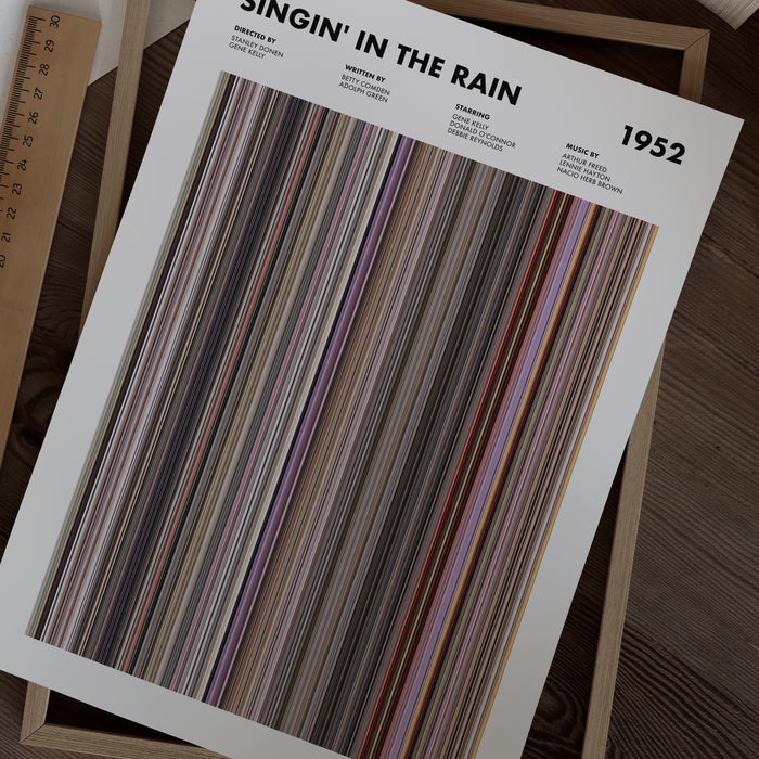 Singin' In The Rain Movie Barcode Poster