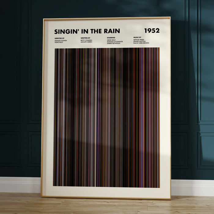 Singin' In The Rain Movie Barcode Poster