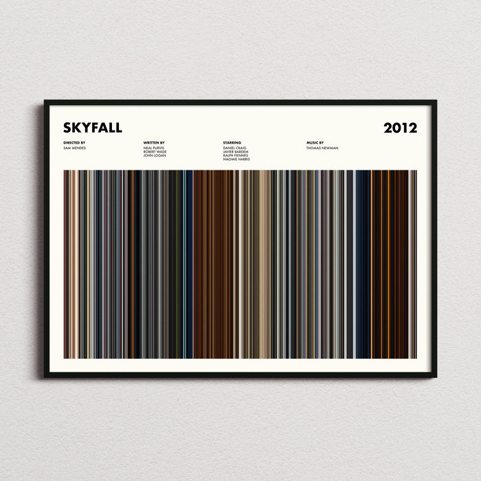 Skyfall Movie Barcode Poster