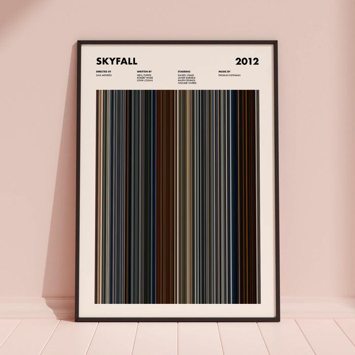 Skyfall Movie Barcode Poster