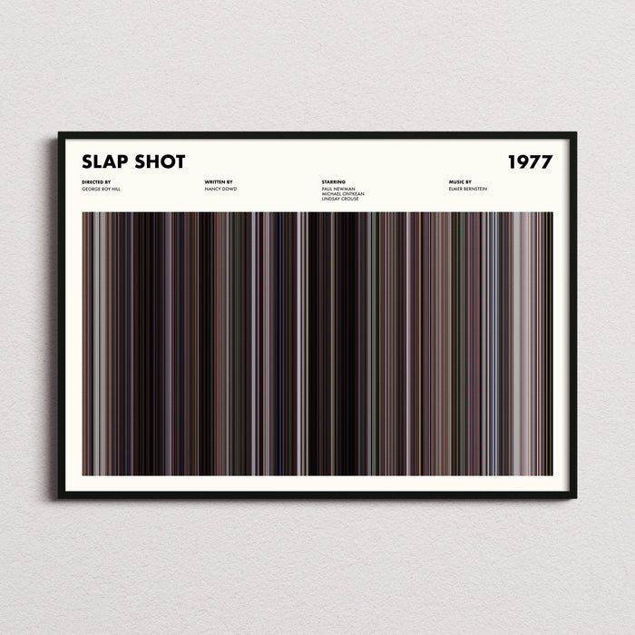 Slap Shot Movie Barcode Poster