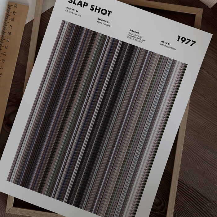 Slap Shot Movie Barcode Poster