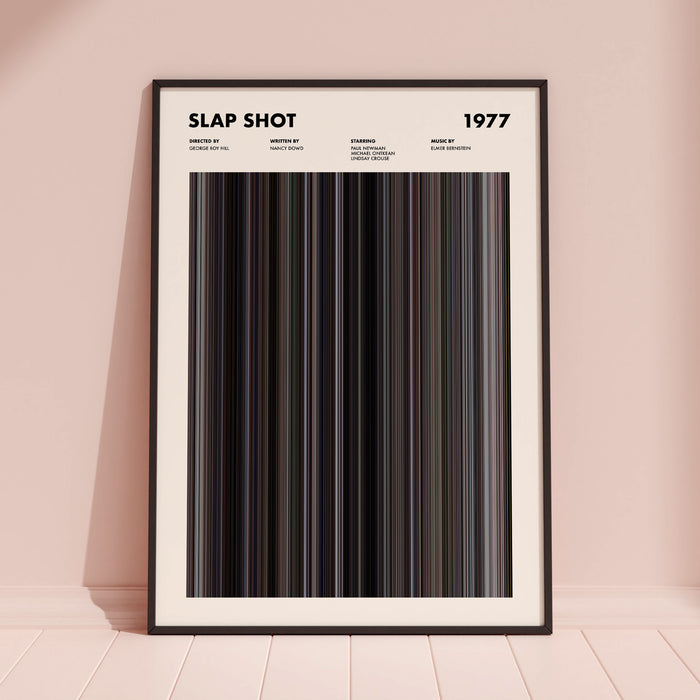 Slap Shot Movie Barcode Poster