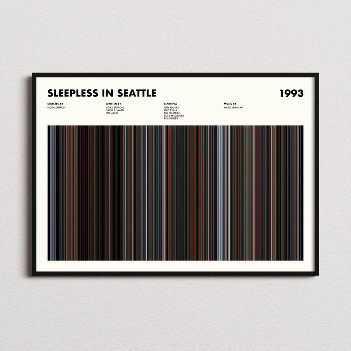 Sleepless In Seattle Movie Barcode Poster