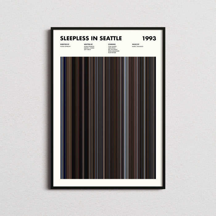 Sleepless In Seattle Movie Barcode Poster