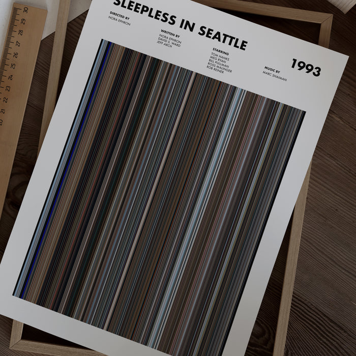 Sleepless In Seattle Movie Barcode Poster