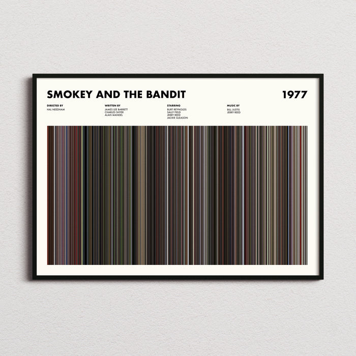 Smokey And The Bandit Movie Barcode Poster